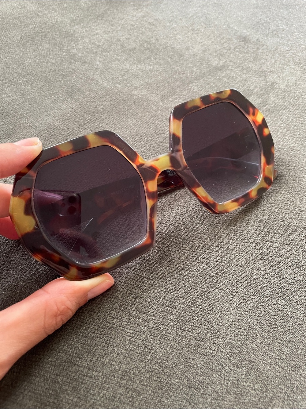 Tortoiseshell Octagon Sunglasses - Brown Tortoise Frames